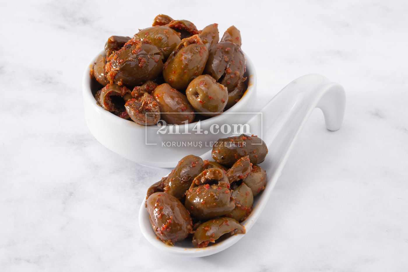 Soslu Yeşil Zeytin